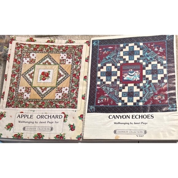 Apple Orchard & Canyon Echoes Quilt Patterns By Janet Page 1993 & 1994 Vintage - Picture 1 of 6